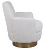 Kumasinova 360° Swivel Barrel Chair, Teddy Accent Chair, Armchair/Reading Chair for Living Room, Round Barrel Chair with Gold Stainless Steel Base - 2 of 4