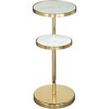 ZM Home Elena Side Table Marble White : Gold Iron Frame, Round Drink Table for Living Room, 22" Height - 4 of 4