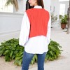 Anna-Kaci Women's Chunky Knit Vest with Oversized Buttons and Front Pockets - 2 of 4