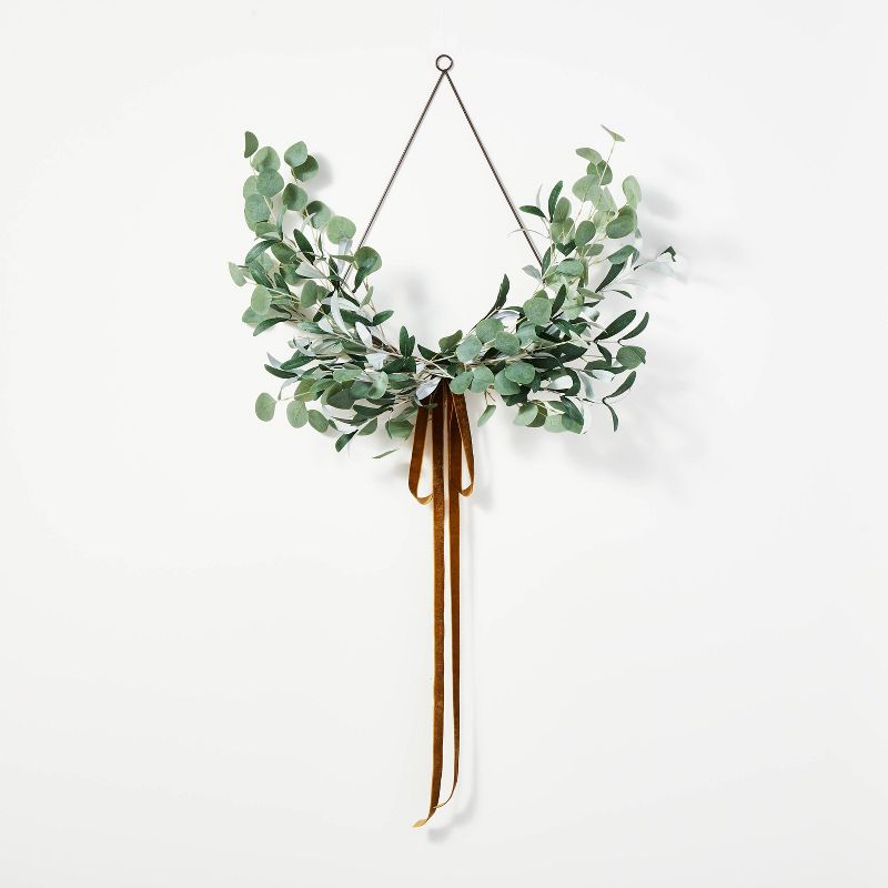Wire Wreath with Ribbon - Threshold&#8482; designed with Studio McGee, 1 of 7