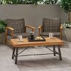 Catriona Acacia Wood Coffee Table - Teak - Christopher Knight Home: Weather-Resistant, Rectangle Patio Table - image 2 of 4