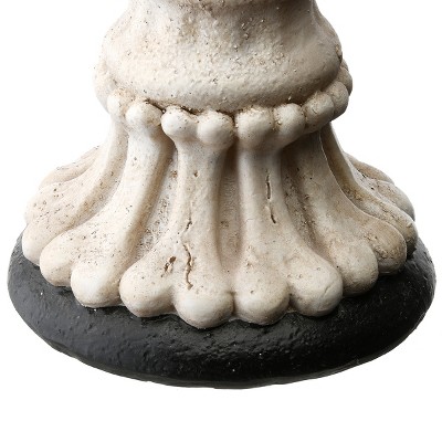 12" Beige Skeleton Polyresin Halloween Candelabra