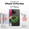 Vena 3 Pack For Apple iPhone 15 Pro Max Privacy Filter, 2.5D 0.3mm Tempered Glass Screen Protector For Apple iPhone 15 Pro Max - 4 of 4