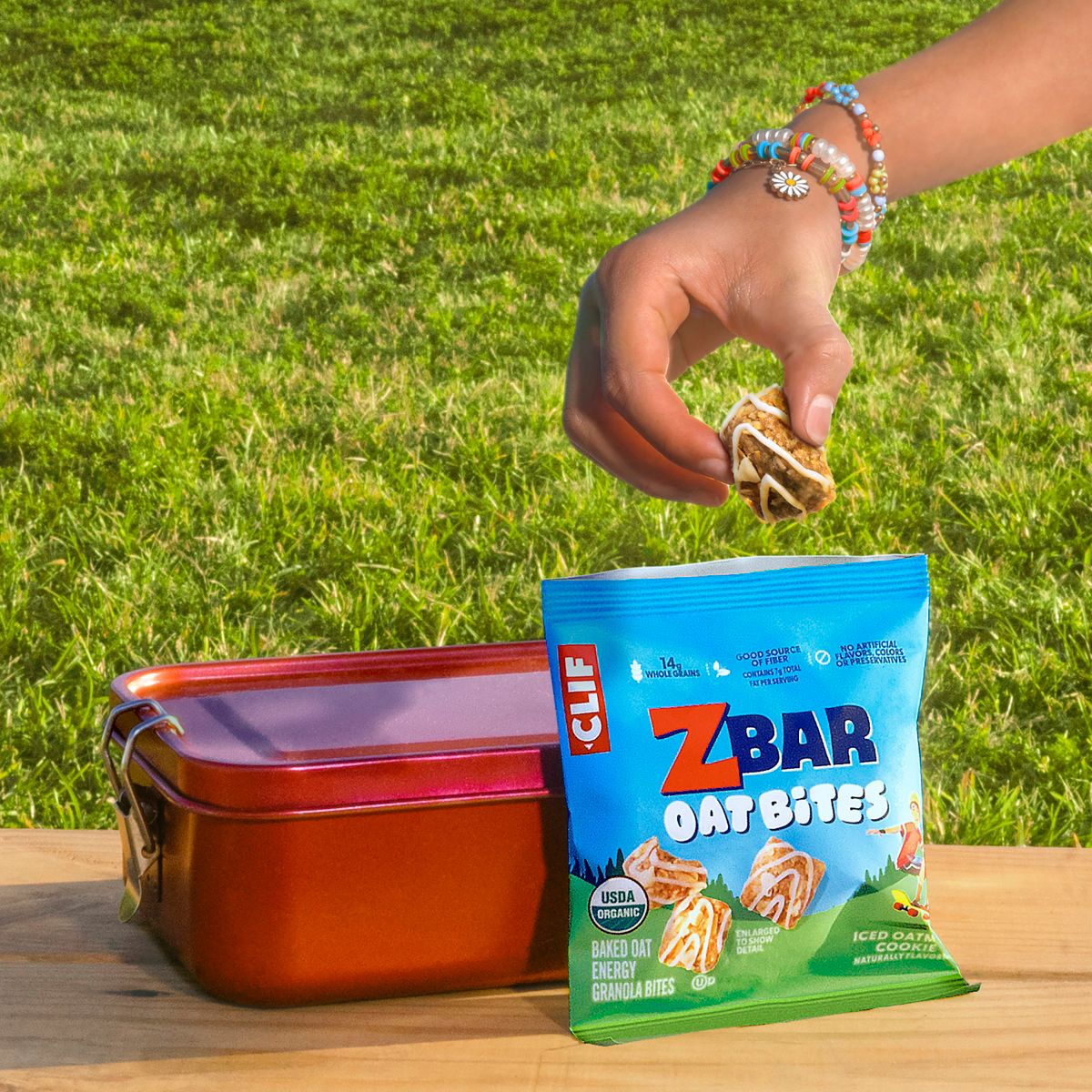 Zbar Oat Bites Organic Iced Oatmeal Cookie Baked Oat Energy Granola Bites Snacks for - 6.6oz/6ct - thumbnail 7