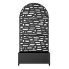 PexFix 72 in. x 35 in. Arched Outdoor Metal Trellis with Planter Box in Black - 3 of 4