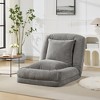 Upholstered Human Dog Bed for Adult & Pets, Large Chenille Tatami Bean Bag Bed with 5 Adjustable Position, 2 Pillows,Lounge Chaise with Memory Foam - 2 of 4