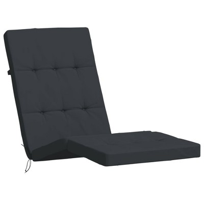 vidaXL Comfortable Black Outdoor Deck Chair Cushions 2 pcs - Oxford Fabric, Water and Dirt Resistant