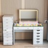VANITII 9-Drawer Makeup Vanity Storage Unit with Lights, White - 4 of 4