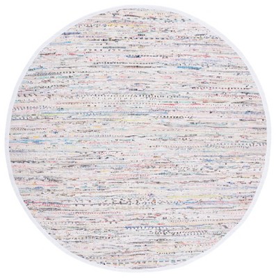 Braided Brd256 Hand Woven Area Rug - Ivory/black - 7' Round - Safavieh ...