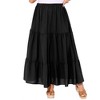 Agnes Orinda Women's Plus Size Elastic Waist High Rise Boho Flowy Casual A Line Maxi Skirts - 2 of 4