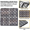 Dolonm 12" x 12"  20 PCS Interlocking Deck Tiles Checker Pattern,  Square Light Gray Acacia Hardwood Outdoor Flooring for Patio - 4 of 4
