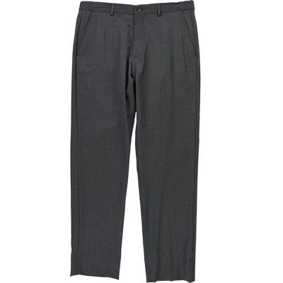 Armani Mens Slim Fit Solid Dress Pants Slacks, Grey, 34W x 29L