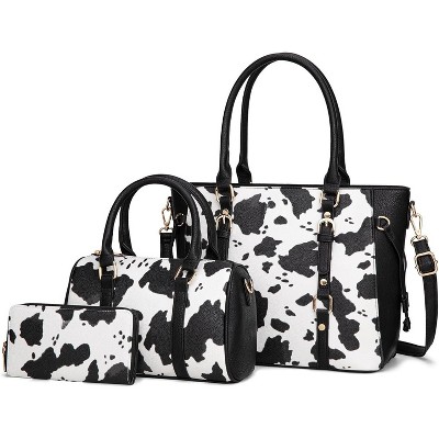 West 3PCS Purses for Women Tote Bag and Wallet Set Shoulder Satchel Handbags