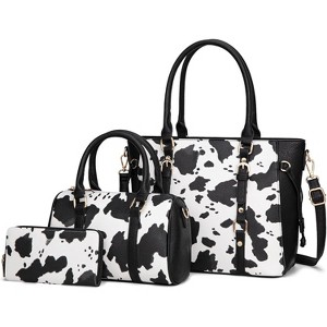 West 3PCS Purses for Women Tote Bag and Wallet Set Shoulder Satchel Handbags - 1 of 4