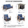 Buenhomino 8 Piece Patio Furniture Set with 41" Fire Pit Table Wicker Rattan Patio Sectional Sofa Set Outdoor Seating Furniture with Thickened Cushion - 4 of 4