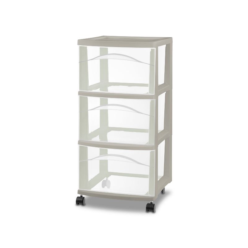 3 Drawer Medium Cart Tower Gray - Brightroom&#8482;, 1 of 6
