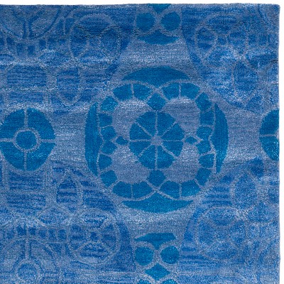Hand-Tufted Woolen Bliss Rectangular Rug in Rich Blue