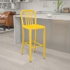 Flash Furniture Commercial Grade 30" High Metal Indoor-Outdoor Barstool with Vertical Slat Back - 2 of 4