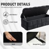 NicBex Velvet Fabric Storage Ottoman Bench,Upholstered Storage Ottoman with Safety Hinge,Storage Bench for Living Room,Bedroom,Black - 4 of 4