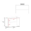 Vynxaria Rough Rock Minimalist Home Office Work Desk - Dark Walnut with Cable Management - 4 of 4