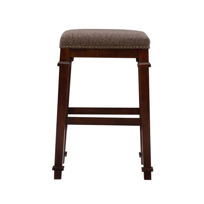 Kennedy Backless Barstool Wood - Linon, 3 of 10
