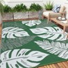Outdoor Rug Waterproof Plastic Straw Rug Modern Reversible Patio Carpet with Stakes - 2 of 4