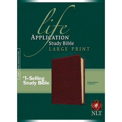 Life Application Study Bible NLT, Large Print - (Leather Bound)