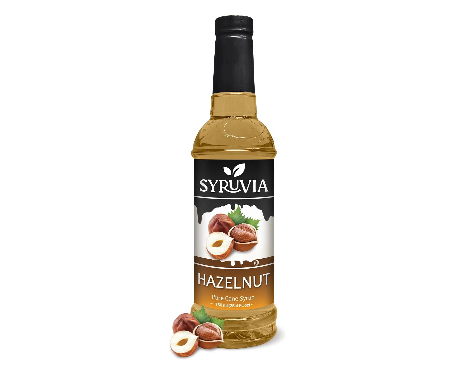 Syruvia Hazelnut Syrup - 25.4 fl oz. Premium Flavoring Syrup For Coffee