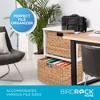 BirdRock Home Seagrass 2-Tier File Cubby Cabinet - Natural - 4 of 4