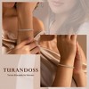 Turandoss Gold Silver Cubic Zirconia Bracelets for Women Trendy - Dainty 3mm CZ Classic Gold Bracelet, Silver Jewelry for Women, Christmas Gifts - 3 of 4