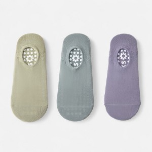 Anna-Kaci Women's 3-Pack Ballet Cut Grip Socks with Non-Slip Flower Sole Design for Pilates and Indoor Movement - 1 of 4