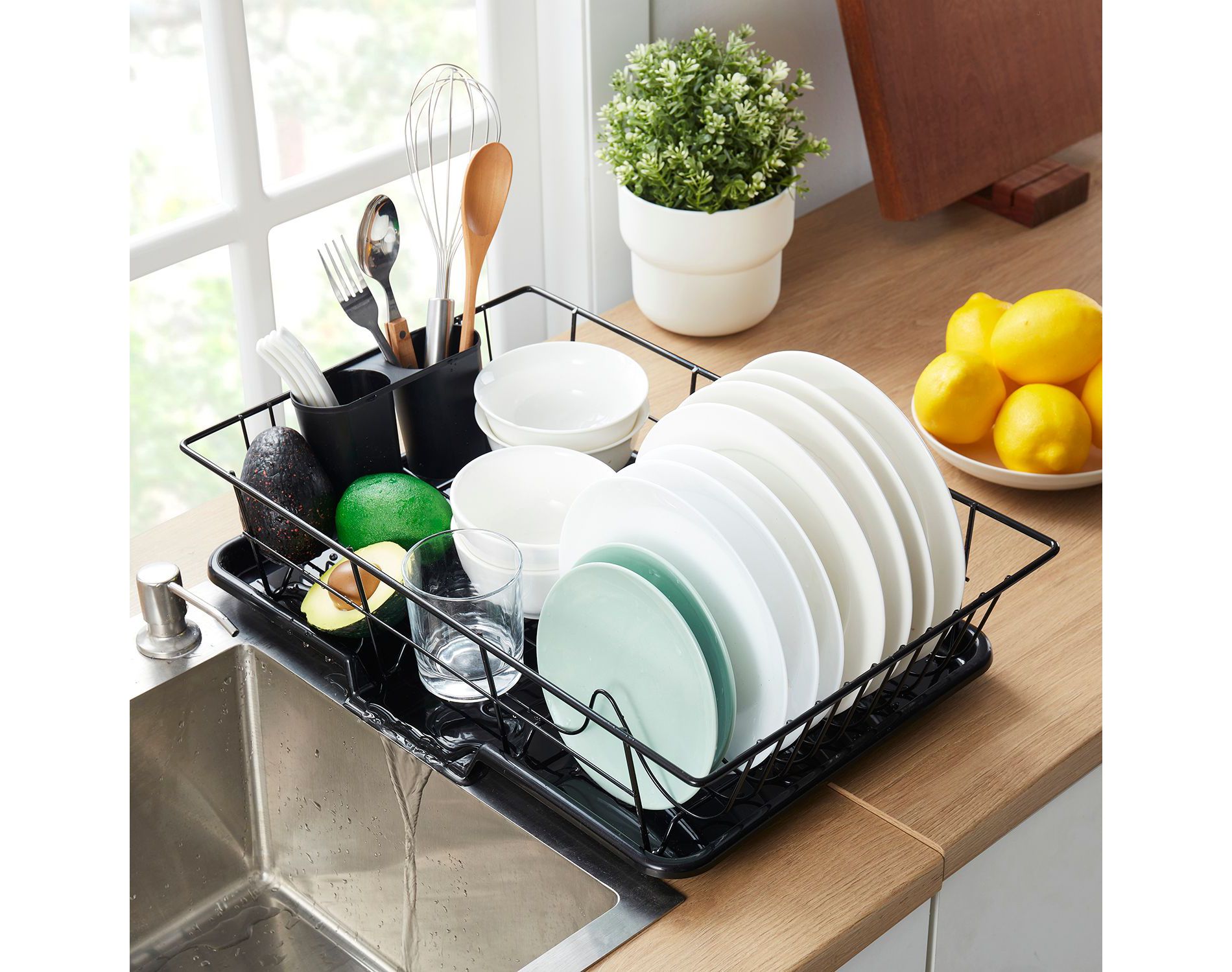 Steel 3-Piece Countertop Dish Drainer by Sweet Home Collection®