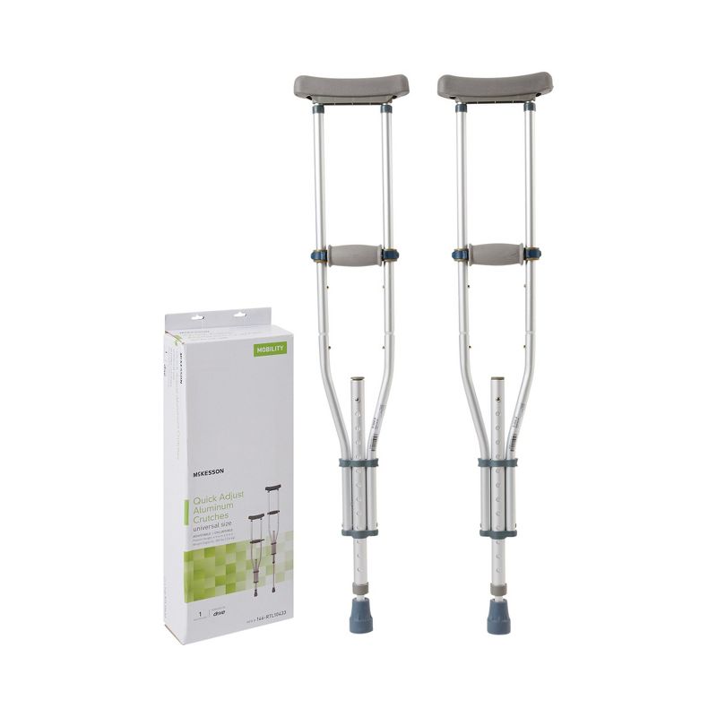 McKesson Underarm Crutches, Adjustable Height, 1 of 7