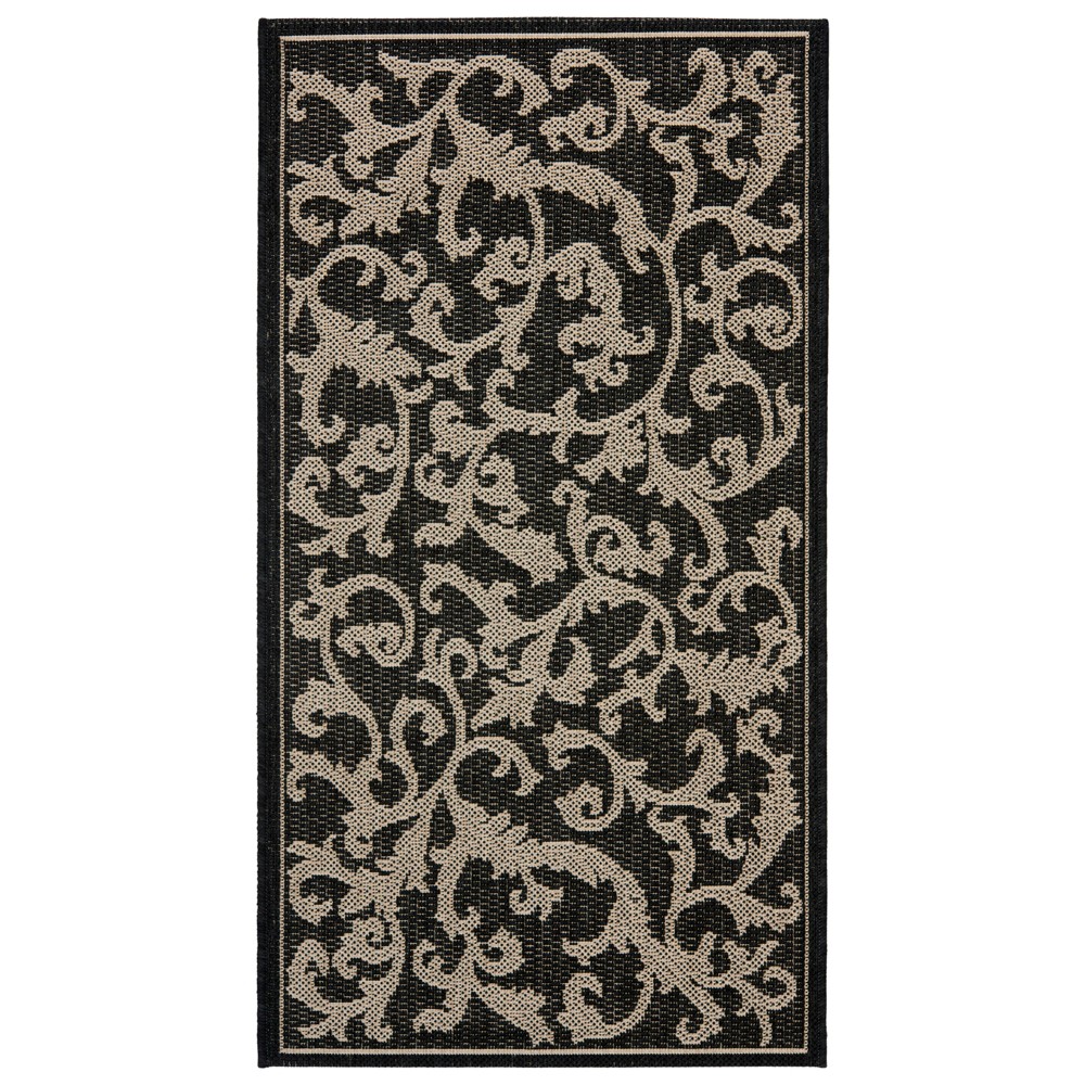  Rectangle Savoy Outdoor Rug Black/Sand
