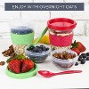 Tribello On-the-Go Yogurt Parfait Cups with Lids, Topping Compartments & Spoon - 20 oz - Pack of 4 - 2 of 4
