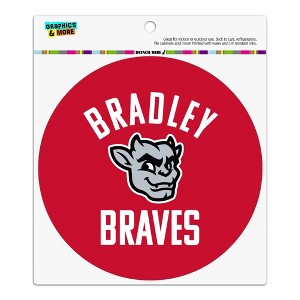 Bradley University Braves Automotive Car Refrigerator Locker Vinyl Circle Magnet - 1 of 4