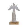 Angel Decorative Figure White Metal with Wood Base by Foreside Home & Garden - 3 of 4