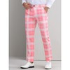 Lars Amadeus Men's Flat Front Contrasting Colors Plaid Dress Pants - 2 of 4