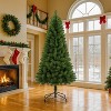Racxily 6/7FT Unlit Artificial Christmas Tree , PVC Full Branches, Classic Green Holiday Tree with 4-Leg Plastic Stand - 3 of 4