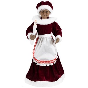 Northlight Animated and Musical  Mrs. Claus with Lighted Candle Christmas Figure - 24" - 1 of 4