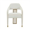 TOV Furniture Corralis Transitional Fabric Dining Chair in Cream/Gold - 2 of 4