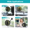 iMountek"360º Rotatable USB Car Cooling Fan with 3 Speeds for Dashboard, Backseat, and Window Clip"Black - 4 of 4