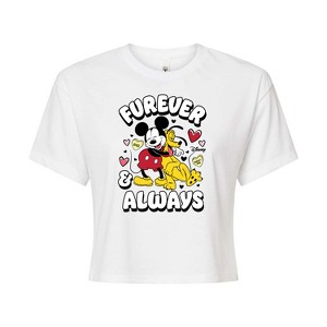 Women's - Disney - Furever And Always Cropped Graphic T-Shirt - 1 of 4