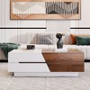 NicBex Rectangle Coffee Table Center Dining Table with Sliding Tabletop & Storage for Living Room - 2 of 4