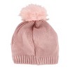 G&S Originals Women's Knit Winter Beanie with Synthetic Fur Pom and Rhinestones - 2 of 4