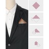 INSPIRE CHIC Men's Houndstooth Self-Fold Pocket Square for Suit 1 Pcs - 3 of 4