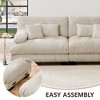 KWPZQEB 94.4" Cloud Sectional Sofa, 2-Seater Chenille Sofa with 2 Lumbar Pillows & 2 Pillows, Loveseat Comfy Couches for Living Room - 3 of 4