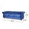 GDFStudio Kyle Upholstered 84.50" Tufted 3 Seater Sofa with Scroll Arms - 3 of 4