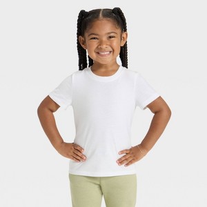 Toddler Girls' Short Sleeve Solid T-Shirt - Cat & Jack™ - 1 of 3