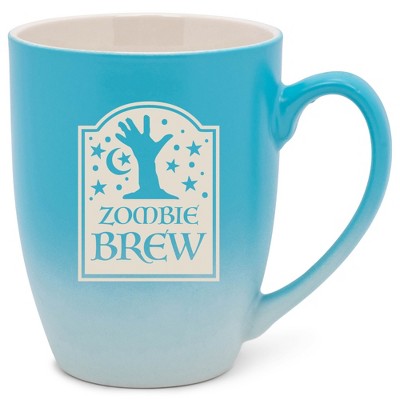 100 North Magic Potion 10 Ounce Blue and White Two Toned Ombre, Comfortably Fits Your Hands, Ceramic Tea Coffee Cup Mug, Zombie Brew